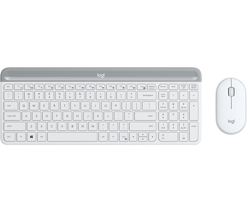 Logitech MK470 Slim Wireless Keyboard and Mouse Combo weiß | 920-009189 | USB - DE