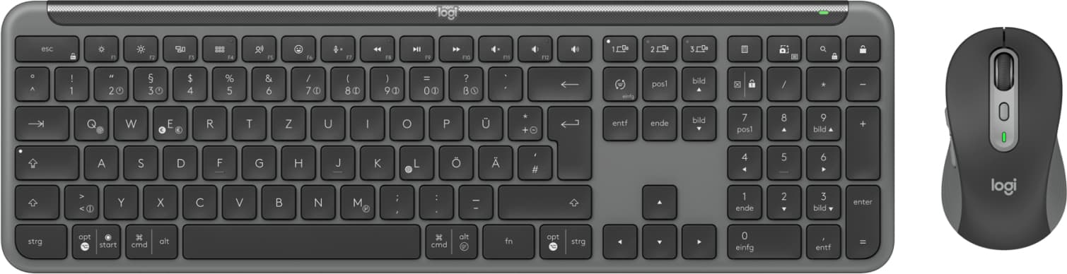 Logitech MK950 Signature Slim Combo for Business Graphite | 920-012504 | Logi Bolt - USB/Bluetooth