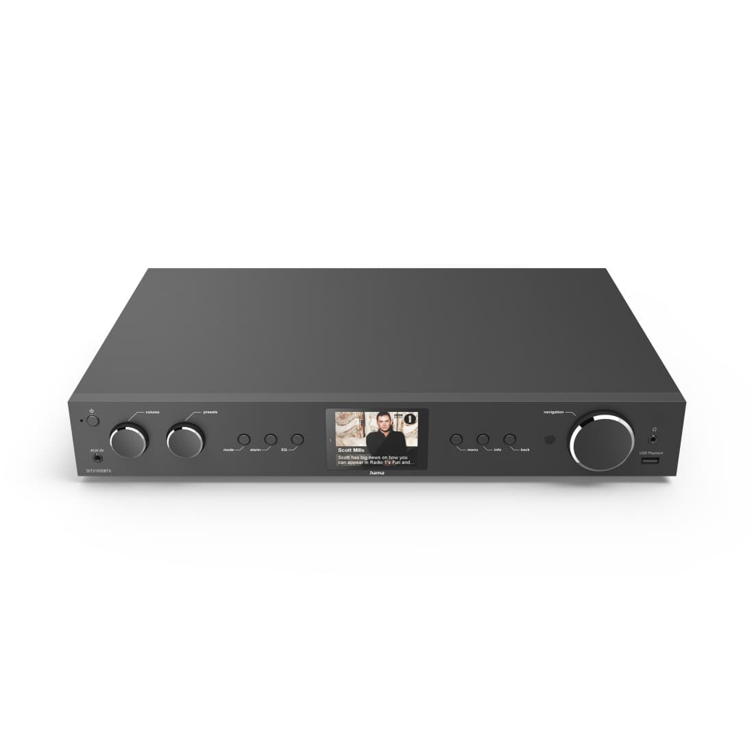Hi-Fi Tuner Hama DIT2105SBTX DAB+/Internetradio Bluetooth RX/TX App – Schwarz