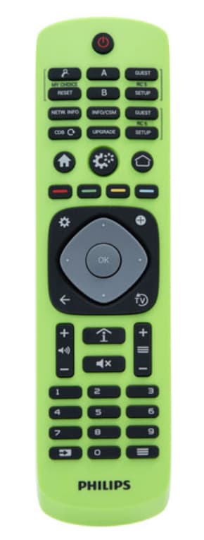 Fernbedienung Philips 22AV9574A für TV, Tasten, Schwarz und Grün