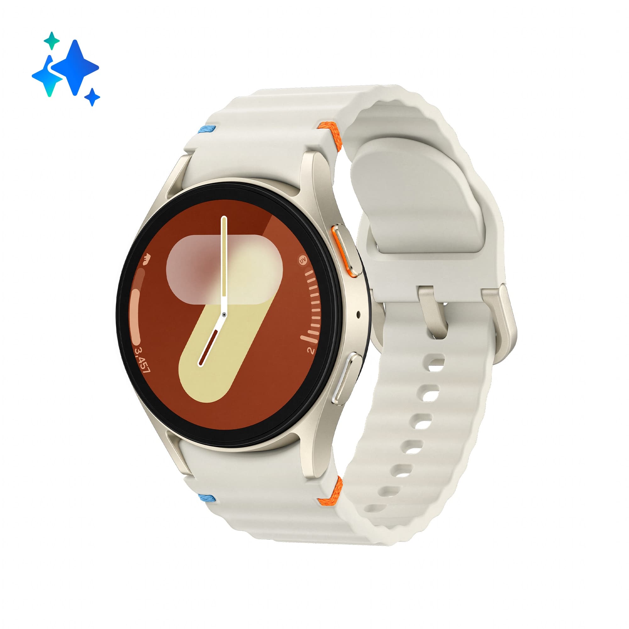 Samsung Galaxy Watch7 Bluetooth GPS NFC 40mm AMOLED Creme Klein Wasserfest IP68+5ATM