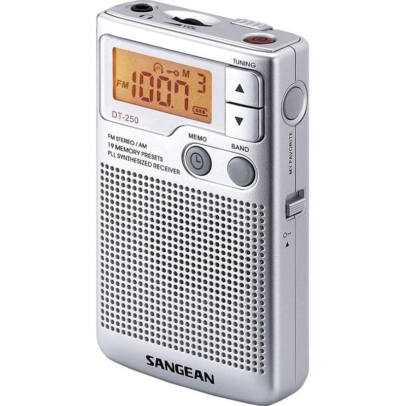 Sangean DT-250 Tragbares Radio, silber
