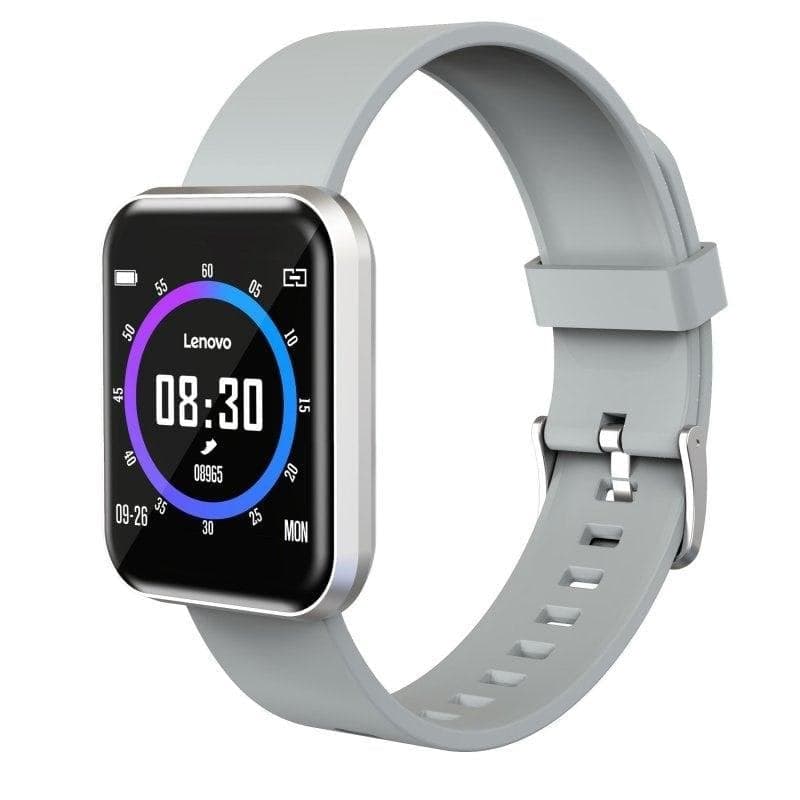 Lenovo E1 Pro Bluetooth 44mm TFT Silber Silikonarmband Wasserdicht 3ATM+IP68 SpO2 Pulsmesser