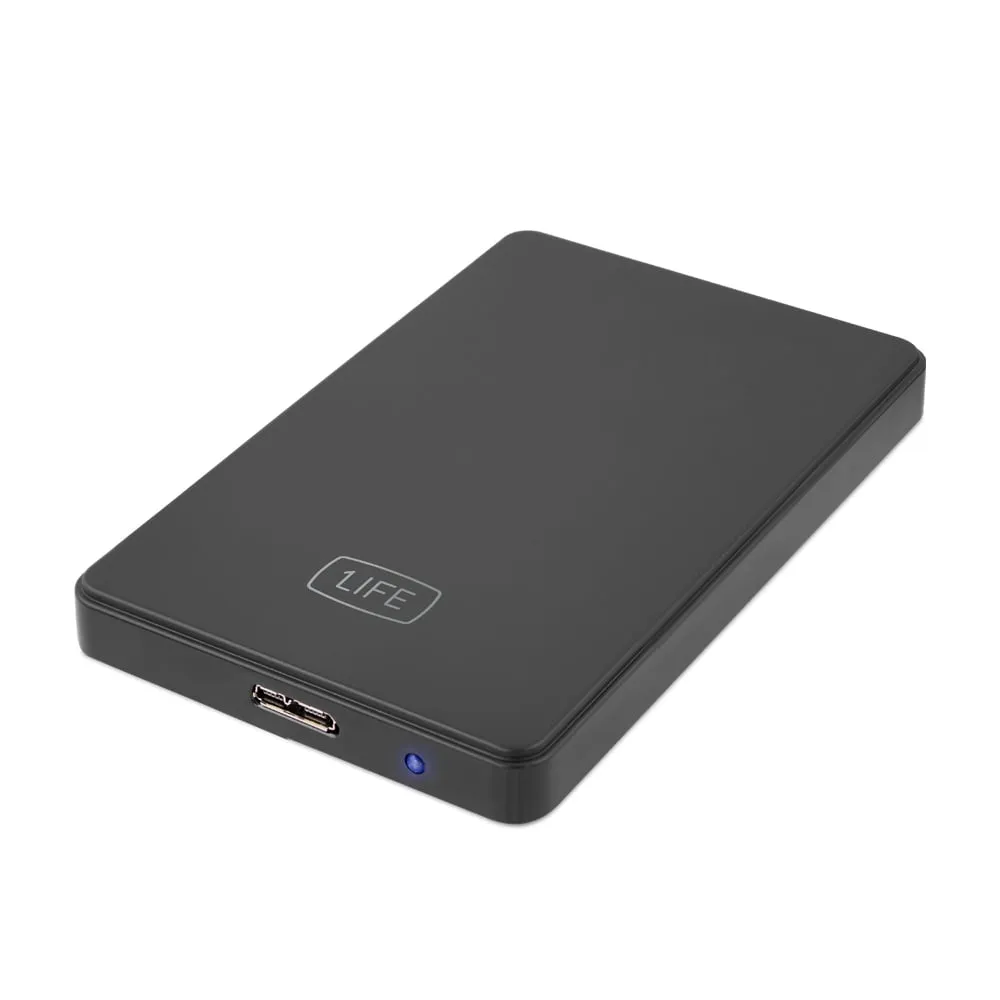 2,5″ SATA 1Life hd:flux 3 Schwarzes USB-Gehäuse bis zu 2TB Leicht und tragbar