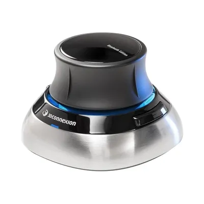 Maus 3Dconnexion SpaceMouse Wireless Bluetooth 6DoF Ambidextrous Schwarz Blau Silber