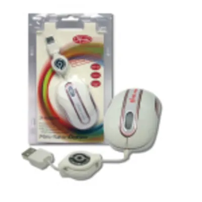 Maus 3free 3F-MSM201/WP USB Typ A 800 DPI Weiß Kabel Retraktierbar