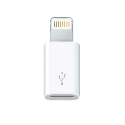 3Go Micro USB Buchse auf Lightning Adapter Weiß