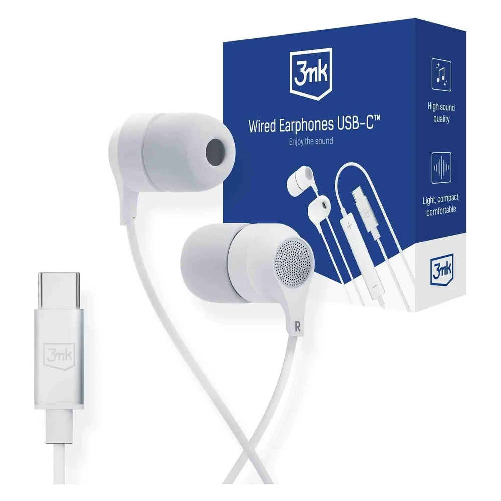 Kopfhörer 3MK Wired USB-C mit Mikrofon