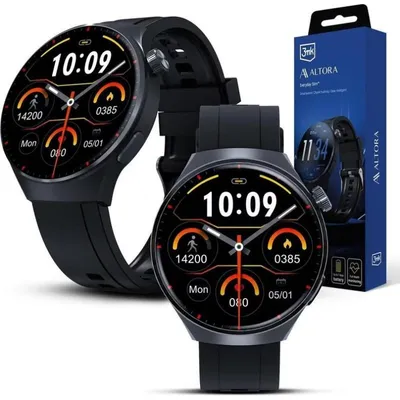3MK Smartwatch Bluetooth GPS 42mm Schwarz Einheitsgröße