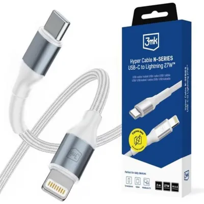Ladekabel USB-C auf Lightning 3MK 2 m 27 W Aluminium Nylon