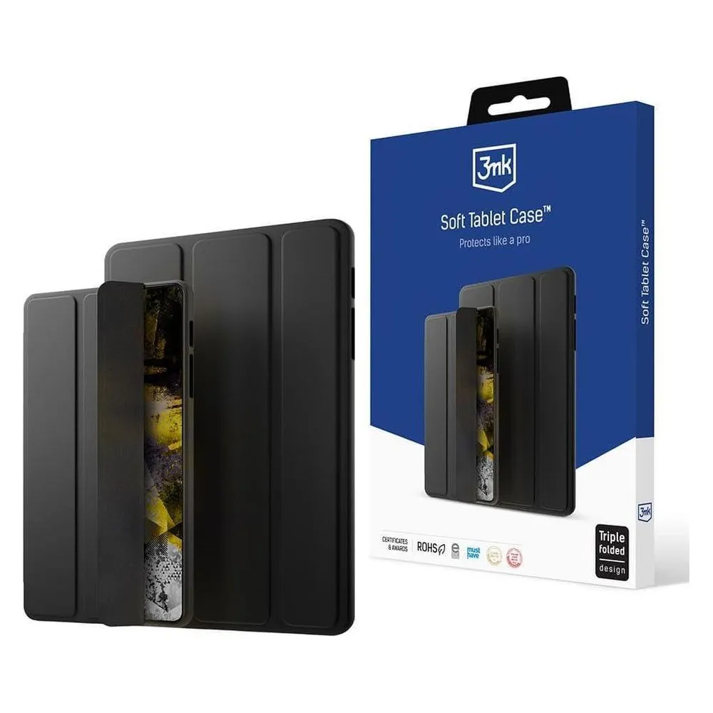 3MK Soft Tablet Case Sam Tab S9+ do 15" czarny/black