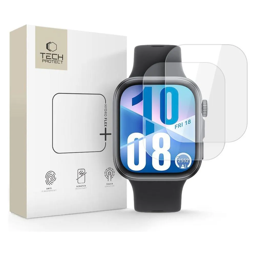 4Kom Tech-Protect Hofi Hydro Flex+ 2er-Pack Hydrogelfolie für Huawei Watch Fit 3 / 4 - transparent