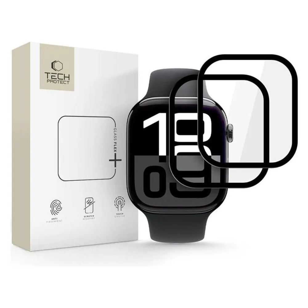 Displayschutz Glass Flex+ 4Kom Apple Watch 46 mm Schwarz