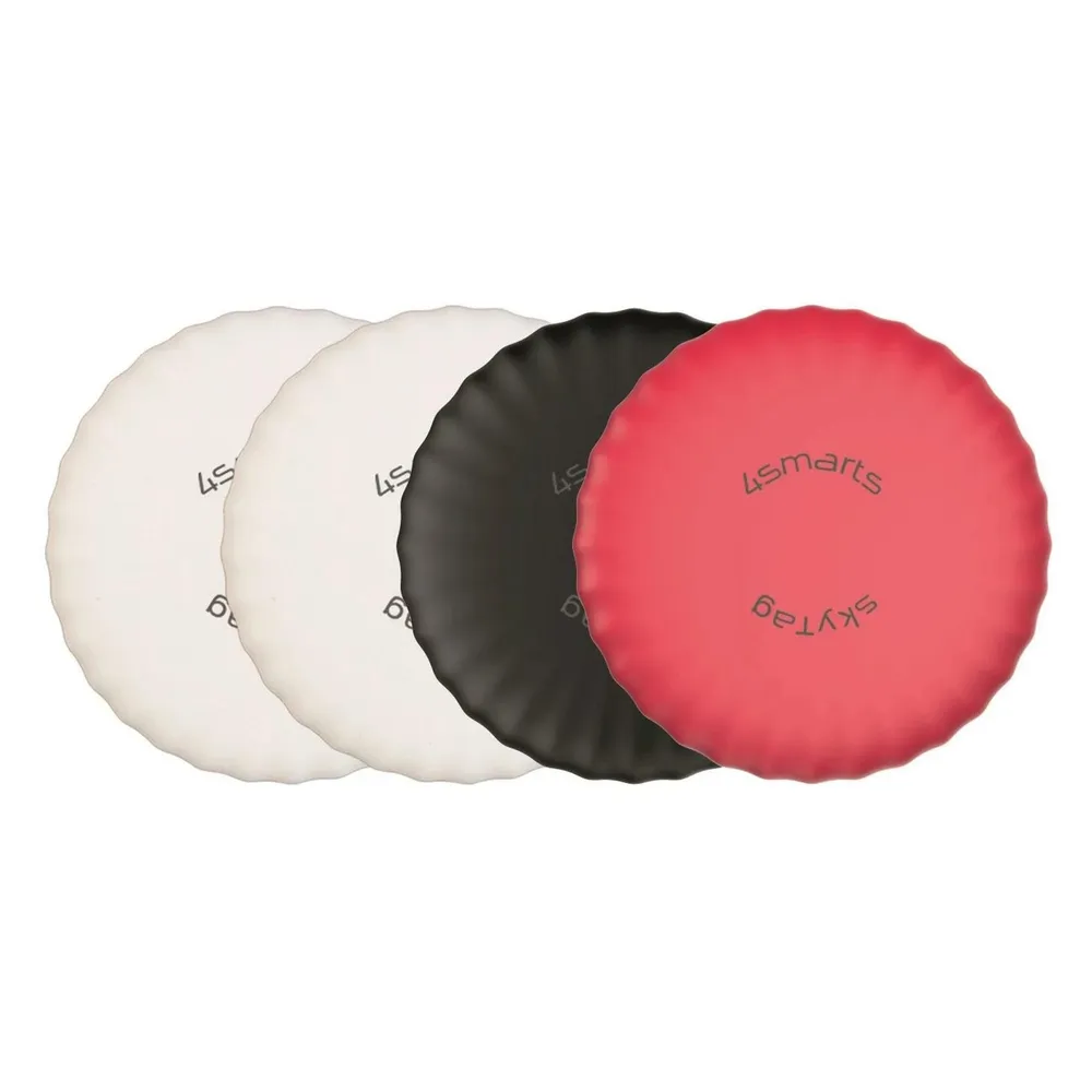 4smarts SkyTag Slim 4er Set 2x weiss, 1x schwarz, 1x rot