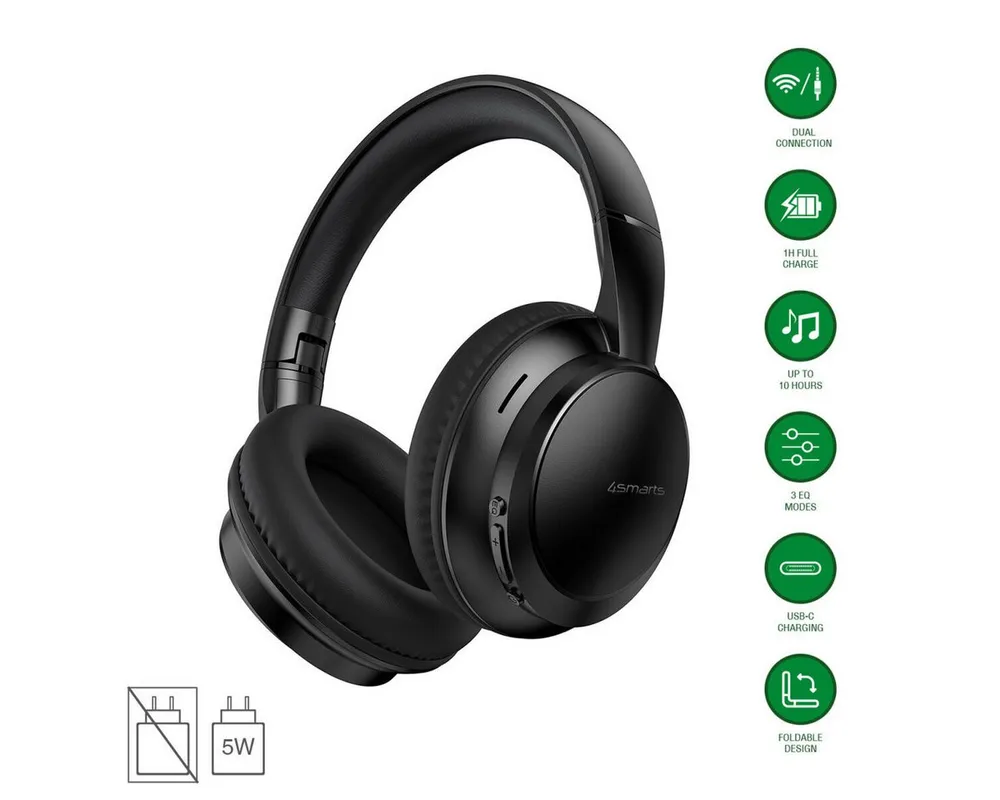 4smarts 4smarts Over-Ear Bluetooth Kopfhörer SkyBuds Wave, Bluetooth-Kopfhörer