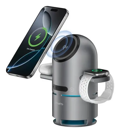 4smarts 4smarts Qi2 Ladestation ChargeBot Sound Akku-Ladestation