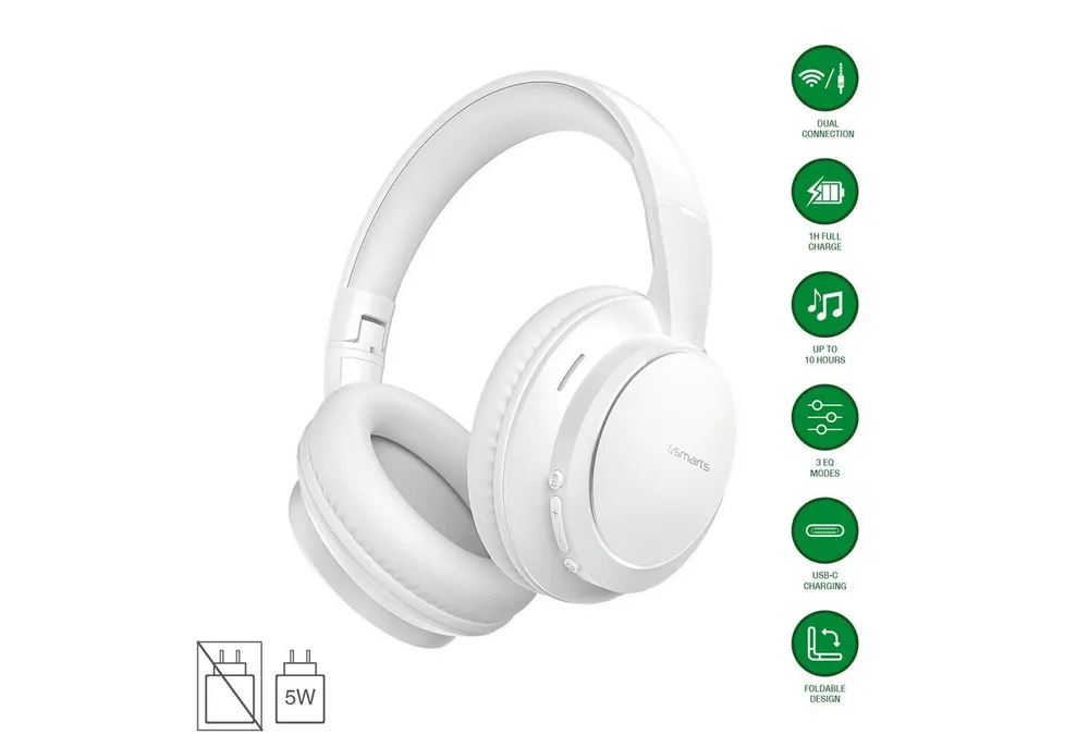 4smarts Over-Ear Wireless Kopfhörer SkyBuds Wave Over-Ear-Kopfhörer