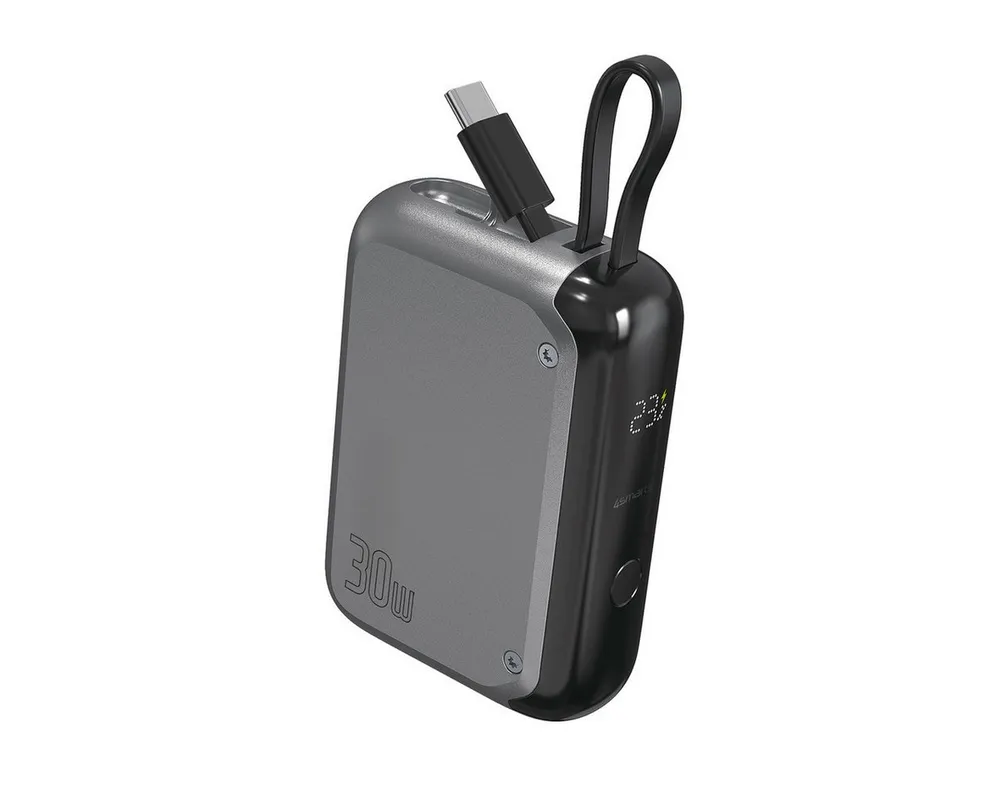 4smarts Powerbank Pocket mit USB-C Kabel 10000mAh Powerbank