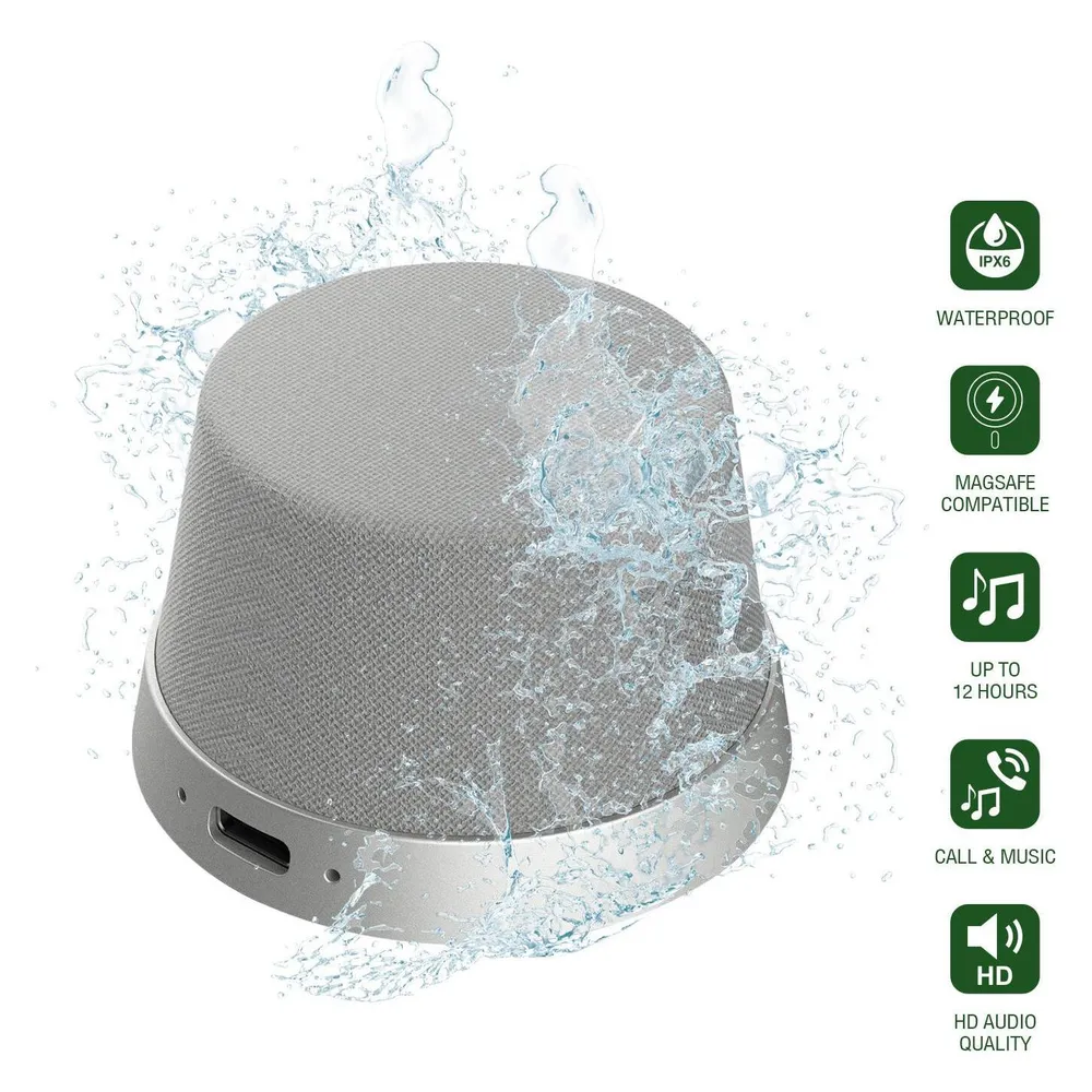 4smarts Bluetooth Lautsprecher SoundForce MagSafe-kompatibel silber/grau