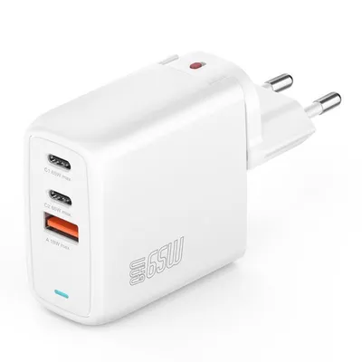 Ladegerät 4Smarts GaN Flex 65W 2 USB-C Power Delivery Weiß