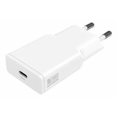 Ladegerät 4Smarts PDPlug Slim 20W GaN USB-C Schnellladung Weiß