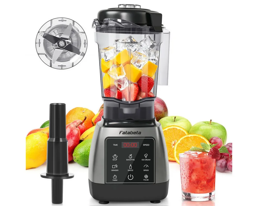 7MAGIC Standmixer Touchscreen Smoothie Mixer, 9 Gang, Auto Programm, 2000,00 W, Multifunktionsmixer für Smoothie, Sauce, Eiscreme, Schleifen