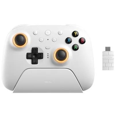 8BitDo Ultimate 2 Kabelloser Bluetooth-Controller Weiß für SWITCH 2 und PC mit Vibration