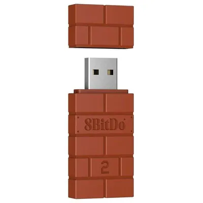 Schnittstellenadapter 8BitDo USB Wireless Adapter 2 Brown Bluetooth Kompatibilität