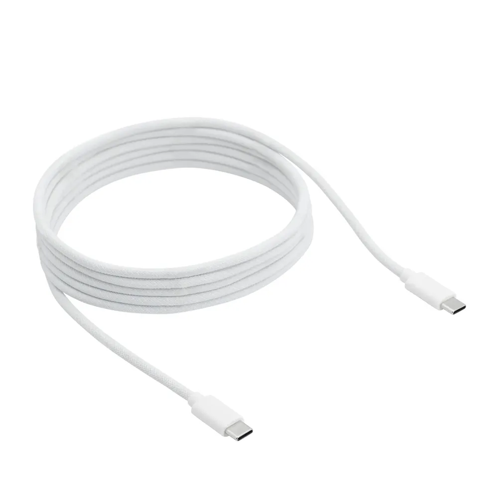 99VOLTS USB-C auf USB-C Kabel geflochten, Weiß, 2m, 60W