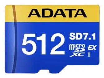MicroSDXC Karte A-Data UD512GEX3L1-C 512 GB UHS-II 800 MB/s Blau Gelb