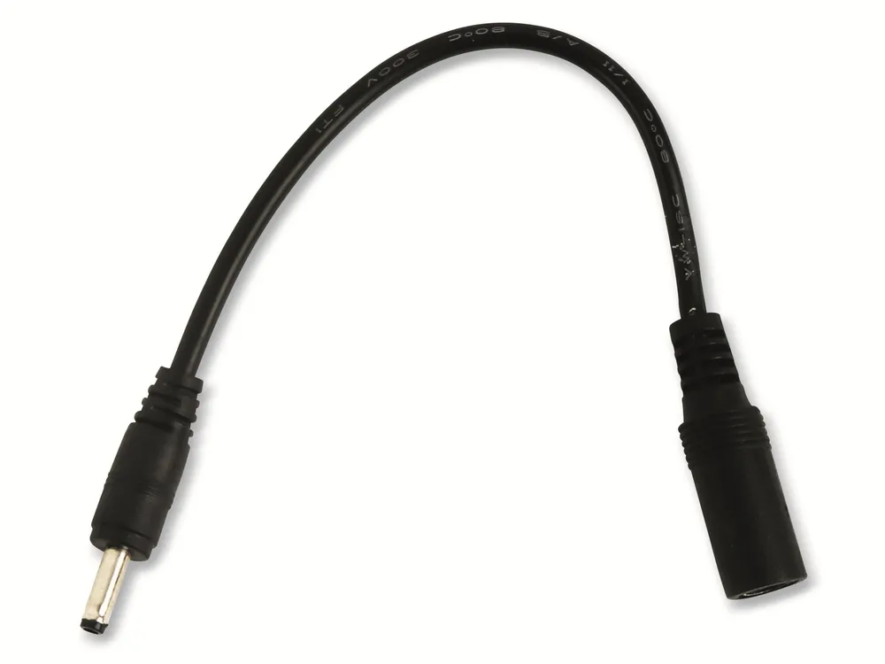Adapterkabel, 5,5/2,1 Hohlkupplung auf 3,5/1,35 Hohlstecker