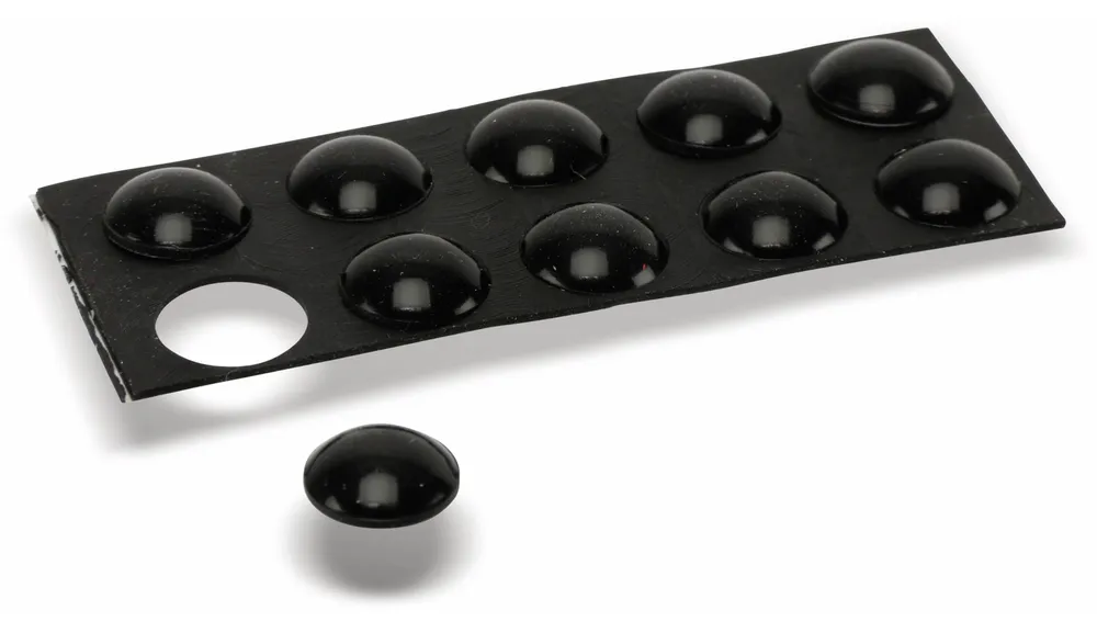 Gerätefuß, 10x3mm, selbstklebend, schwarz, 10St.