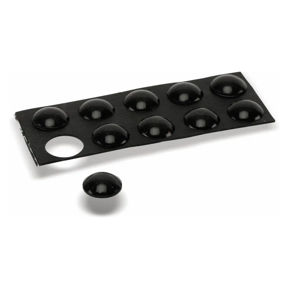 Gerätefuß, 10x3mm, selbstklebend, schwarz, 10St.