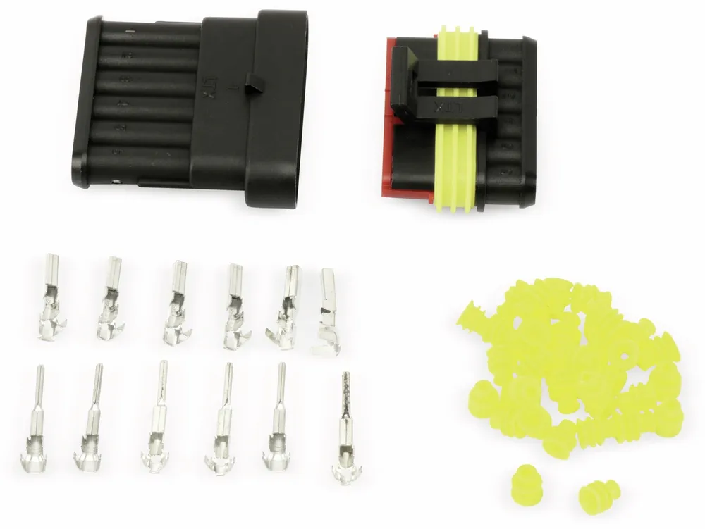 Wasserdichtes Steckverbinder-Set, IP65, 6-polig