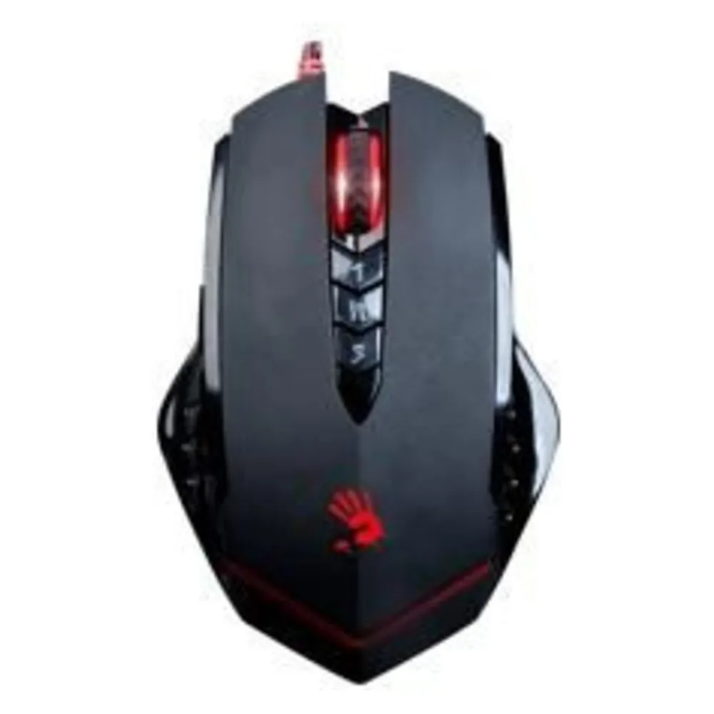 Maus A4Tech V8M USB Optisch 3200DPI Schwarz Rot 8 Tasten mit Speicher