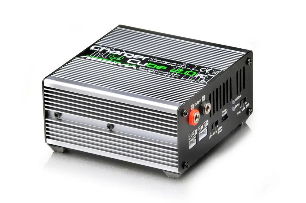 Absima CUBE 2.0 Modellbau-Ladegerät (5A - 50 Watt, für RC-Autos, RC-Boote, RC-Flugzeuge, mit Lithium-, NiMH-, NiCd-Akkus)