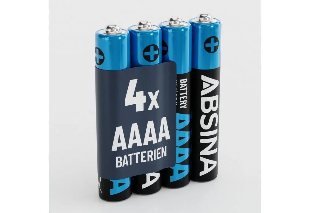 ABSINA 4x AAAA Batterien 1,5V Alkaline LR61, für Surface Pen, Tablet Stift Batterie, (1 St)