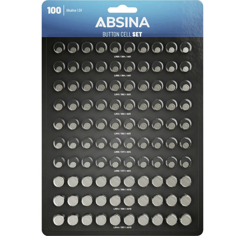 ABSINA Absina Knopfzellen-Set 1 St. Alkali-Mangan Knopfzelle