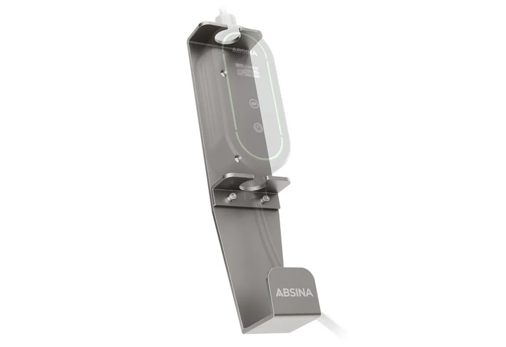 ABSINA Aluminium Typ 2 Wandhalterung für ABSINA Schuko+ CEE Ladekabel Elektroauto-Ladegerät (1-tlg)