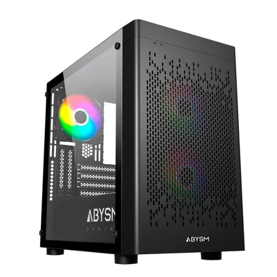 Abysm Donau Inva MX202 Micro Tower gehärtetes Glas USB-C Schwarz