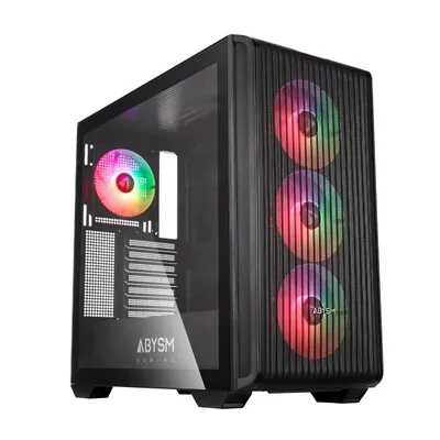 Abysm Gaming Danube Kamp BX300 Big Tower gehärtetes Glas USB-C schwarz