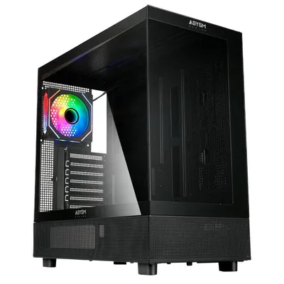 Abysm Gaming Danube Sava H400 Full Tower Dual gehärtetes Glas USB-C schwarz