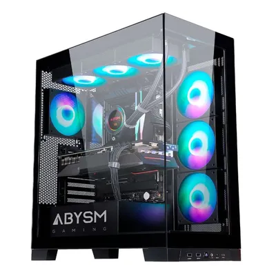Abysm Gaming Danube Sava H500 Schwarz Gehäuse aus gehärtetem Glas USB 3.0 ARGB Schwarz