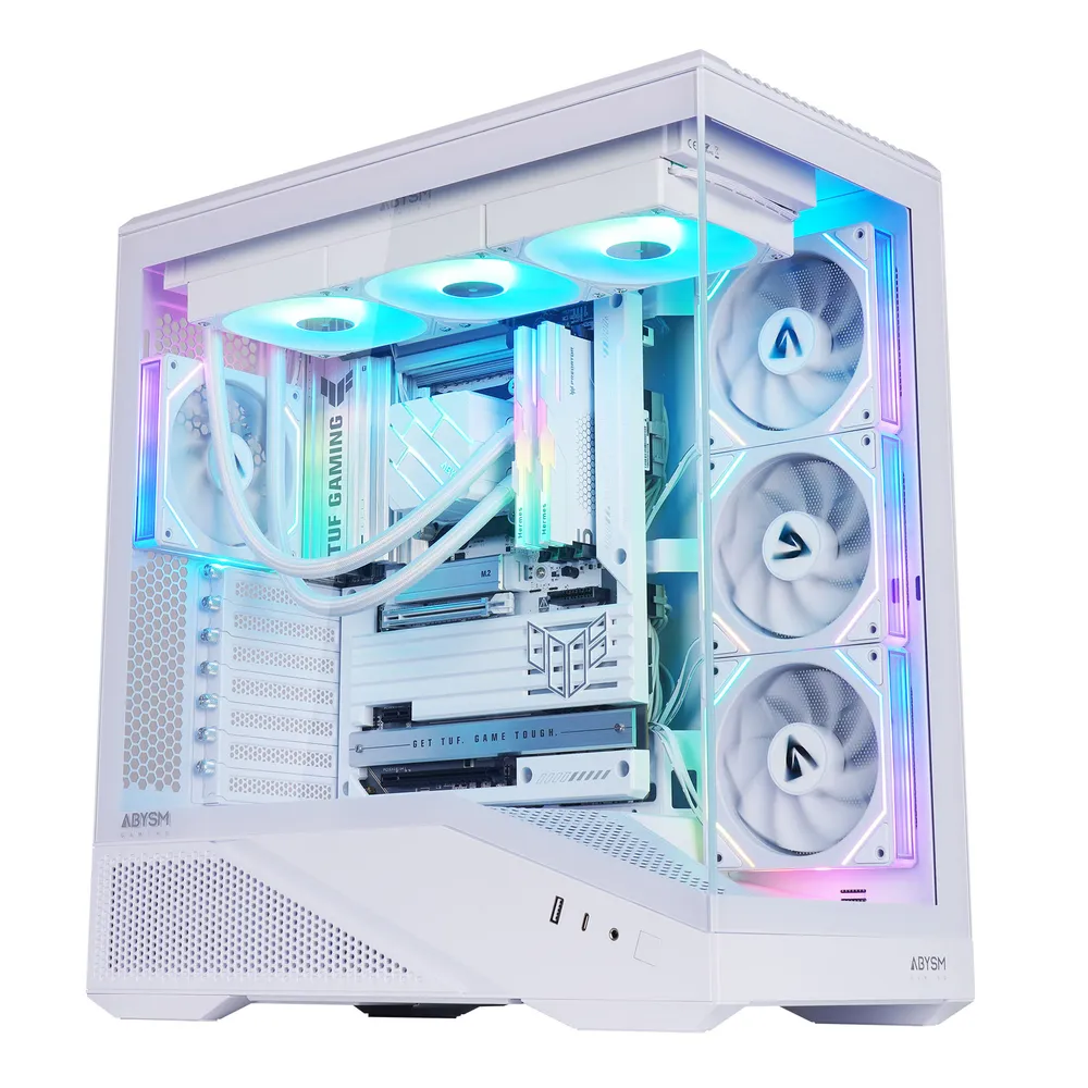 PC-Gehäuse Abysm Arian Frame A400 White ARGB ATX Glas PWM USB-C