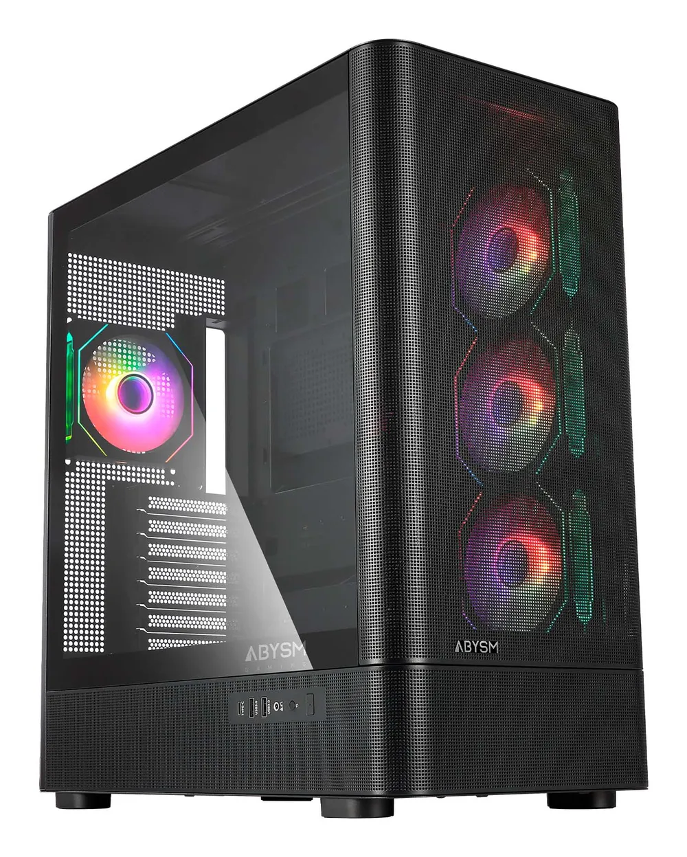 Danube Sava H500 II AIR Midi Tower PC Gehäuse 4x 120mm ARGB Lüfter Schwarz