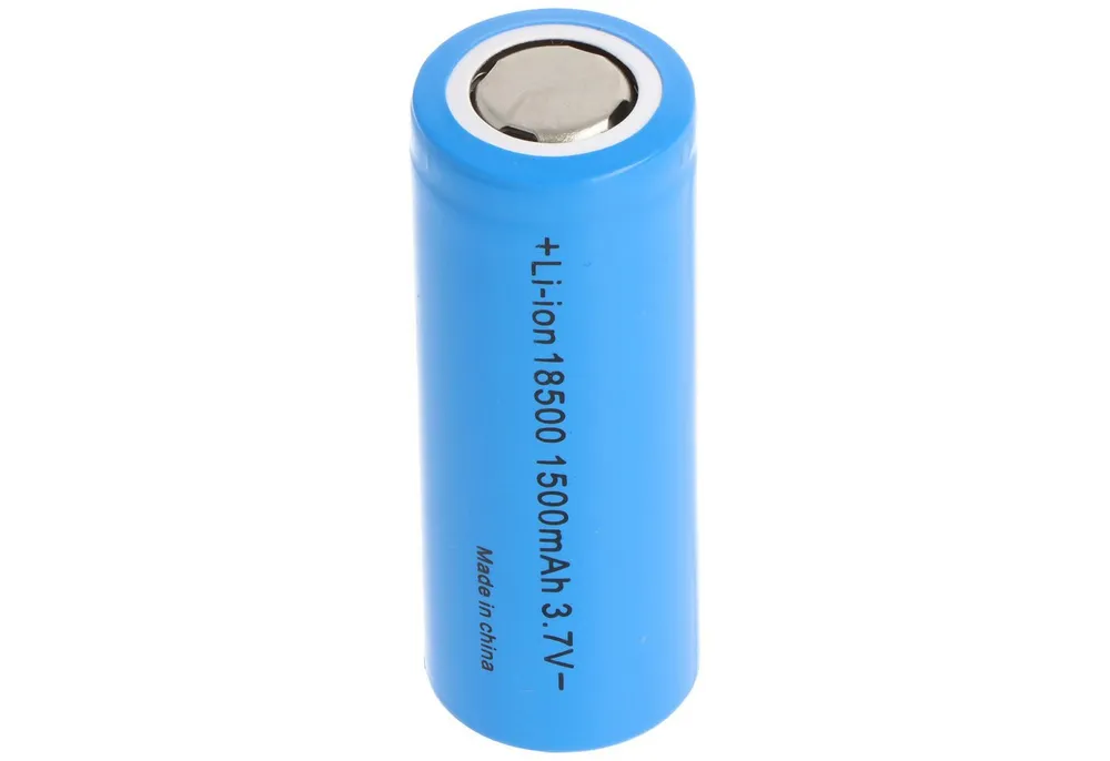 AccuCell 18500 Li-Ion Akku mit 3,6-3,7 Volt, 18500-A1, 1500mAh, flacher Pluspo Akku 1500 mAh (3,7 V)