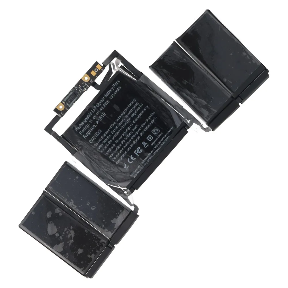 AccuCell Akku passend für Apple Macbook Pro 13" A1706 Retina 2016 Akku A1819, ca. 226x105x5mm