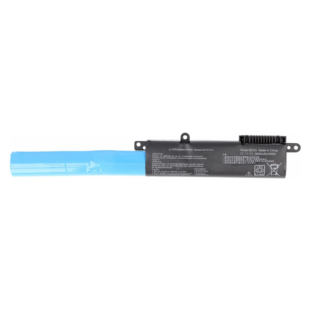 AccuCell Akku passend für ASUS X540, A31N1519, Li-Ion, 11,1V, 2600mAh, 28,9Wh, built-in, ohne Werkzeug