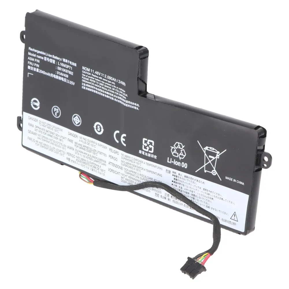 AccuCell Akku passend für Lenovo ThinkPad T440s, Li-Polymer, 11,46V, 2090mAh, 24Wh internal