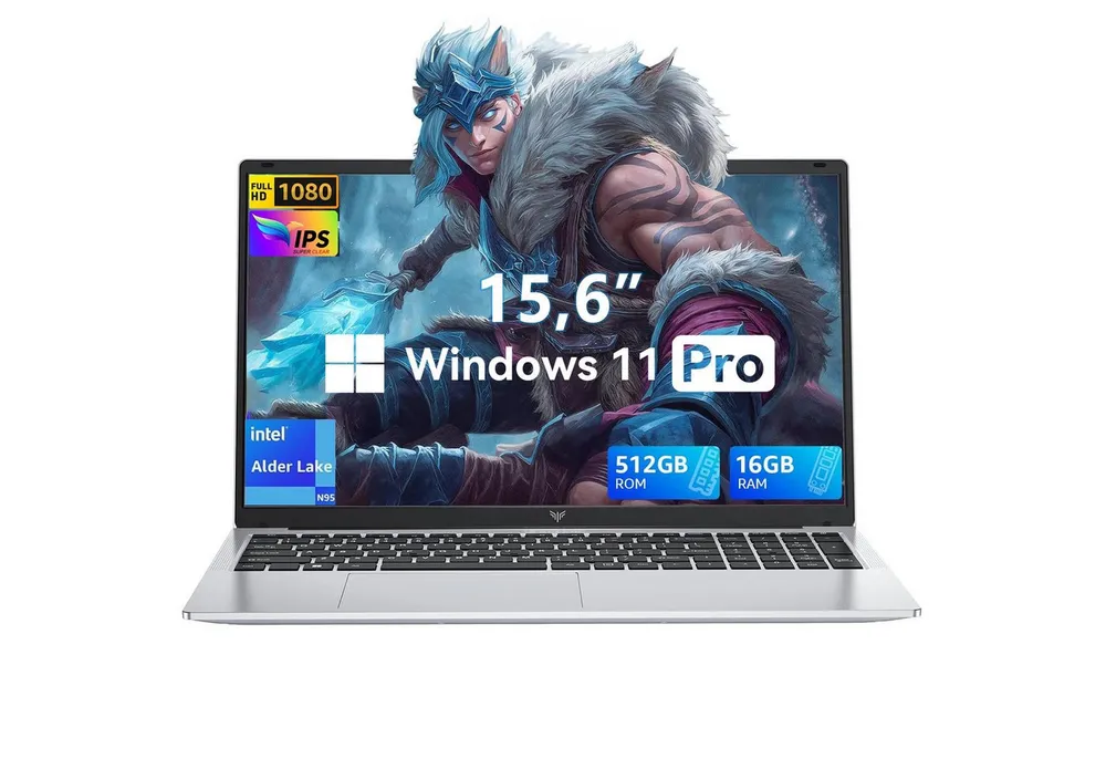 ACEMAGIC 15,6 Zoll FHD Laptop, Intel N95, 16 GB RAM,512 GB SSD, Windows 11 Pro Notebook (39,6 cm/15.6 Zoll, Intel Intel Quad-Core 12th Alder Lake N95 Intel Alder Lake N95, Intel UHD Graphics, 16 GB, 512 GB SSD, mit Deutscher Tastatur, WIFI5, Gaming Laptops für Homeoffice & Studium)